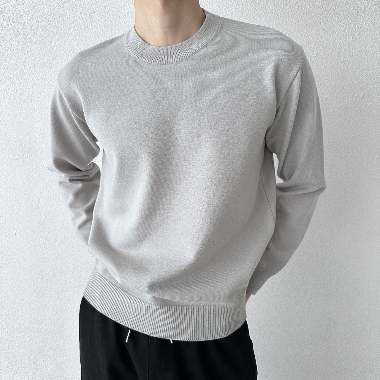 クリーンラウンドニット GRAY 1