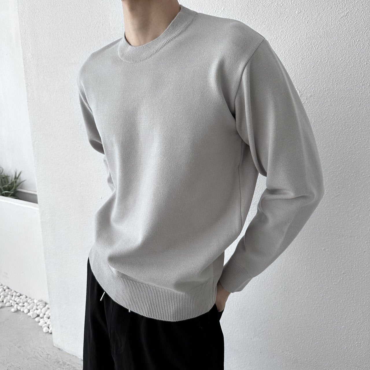 クリーンラウンドニット GRAY 2