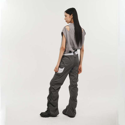 SIDE SHIRRING PANEL PANTS