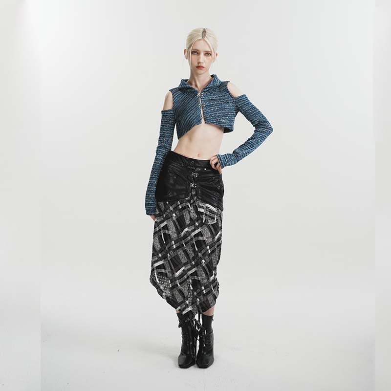 SHIRRING PANEL SKIRT