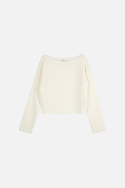 [BLOSSOM H COMPANY 2025SS] DE RIBBED BOAT NECK KNIT