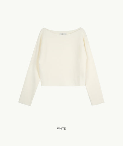 [BLOSSOM H COMPANY 2025SS] DE RIBBED BOAT NECK KNIT