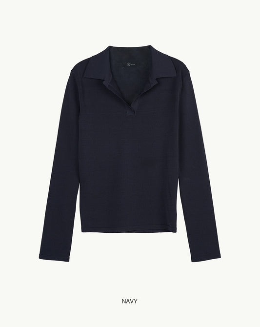 [BLOSSOM H COMPANY 2025SS] EL COLLAR KNIT