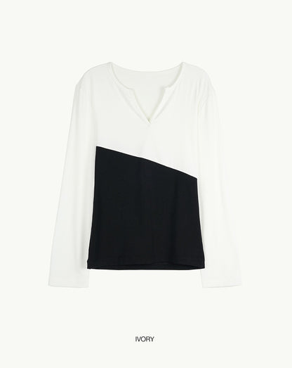 [BLOSSOM H COMPANY 2025SS] ROI COLOR BLOCK T-SHIRT