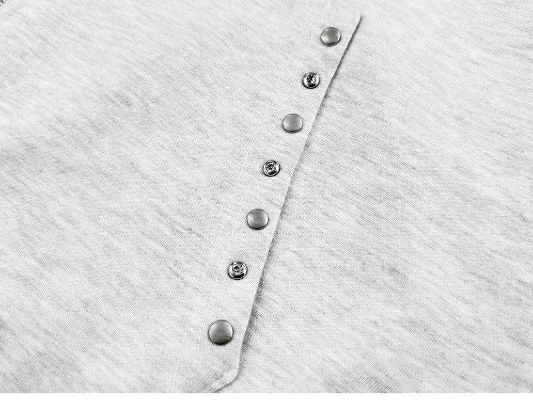 Holy Symbol Oversized hooded zip-up WHITE MELANGE ディテール3