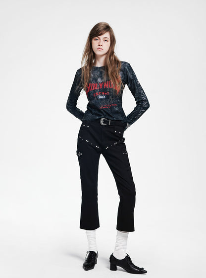 Holy Red Point Lettering Long Sleeve