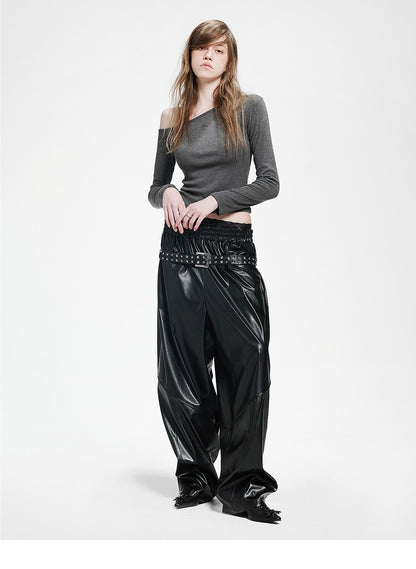 Holy Symbol Sparkle Off-Shoulder GRAY