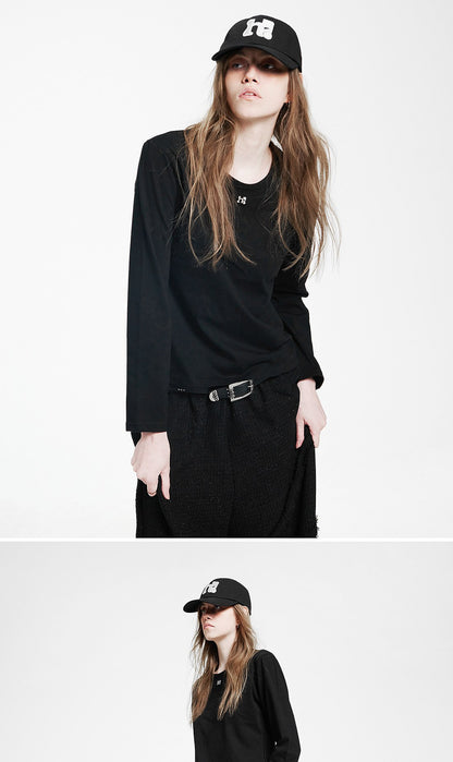 Point Symbol Black Long Sleeve