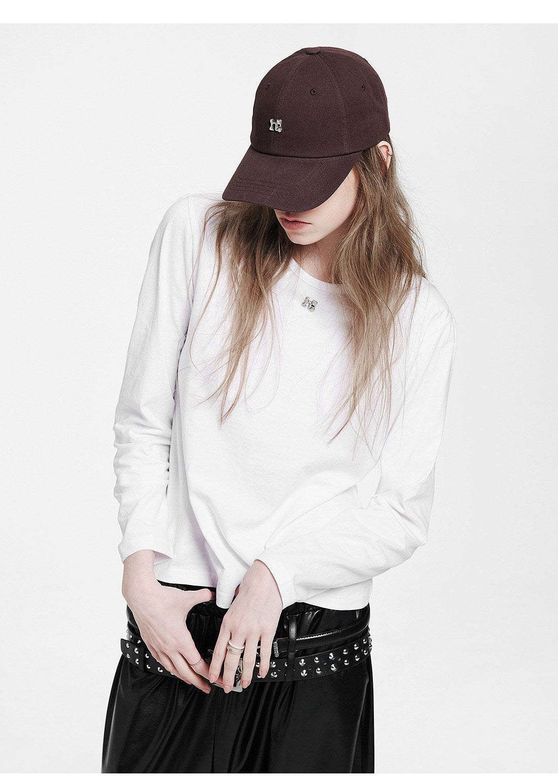 Point Symbol White Long Sleeve