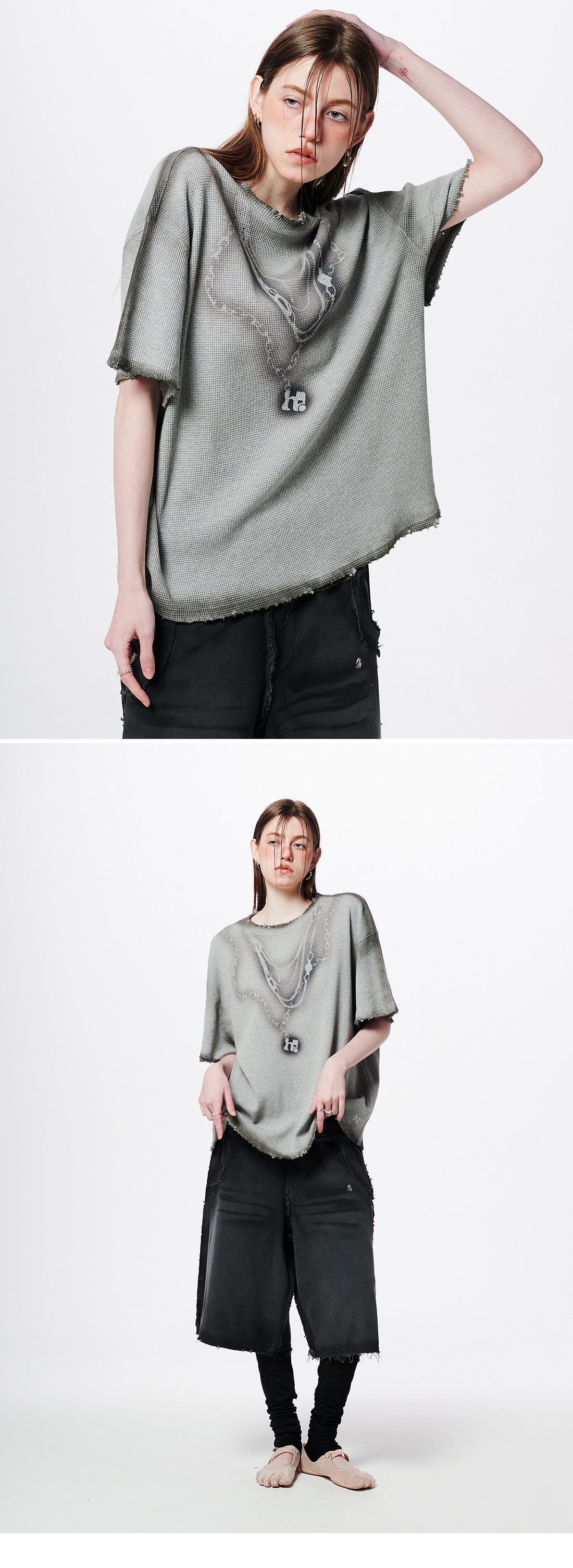 Necklace Graphic Oversized T-Shirt