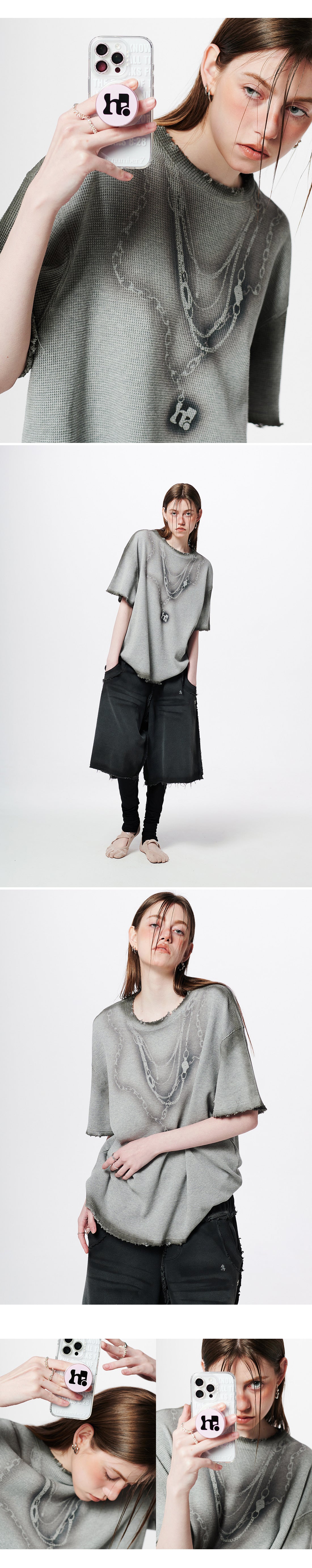 Necklace Graphic Oversized T-Shirt