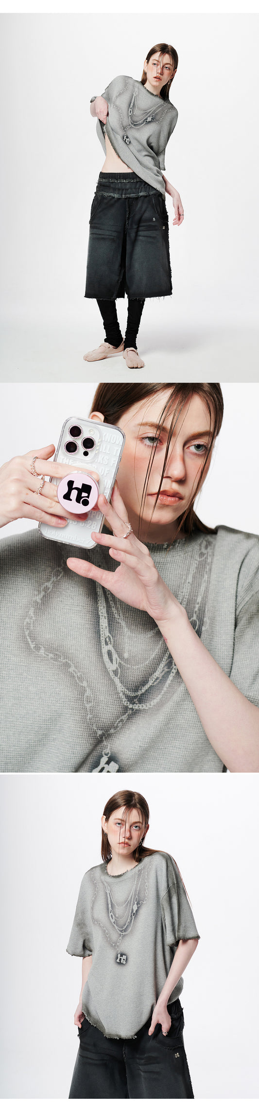 Necklace Graphic Oversized T-Shirt