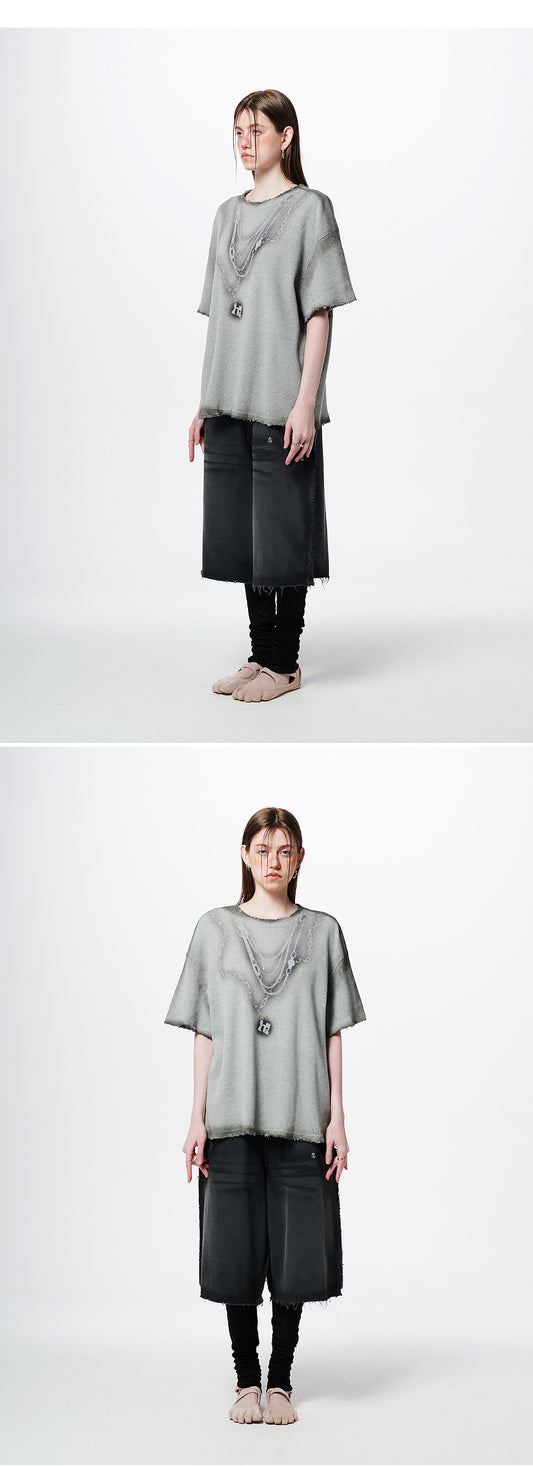 Necklace Graphic Oversized T-Shirt