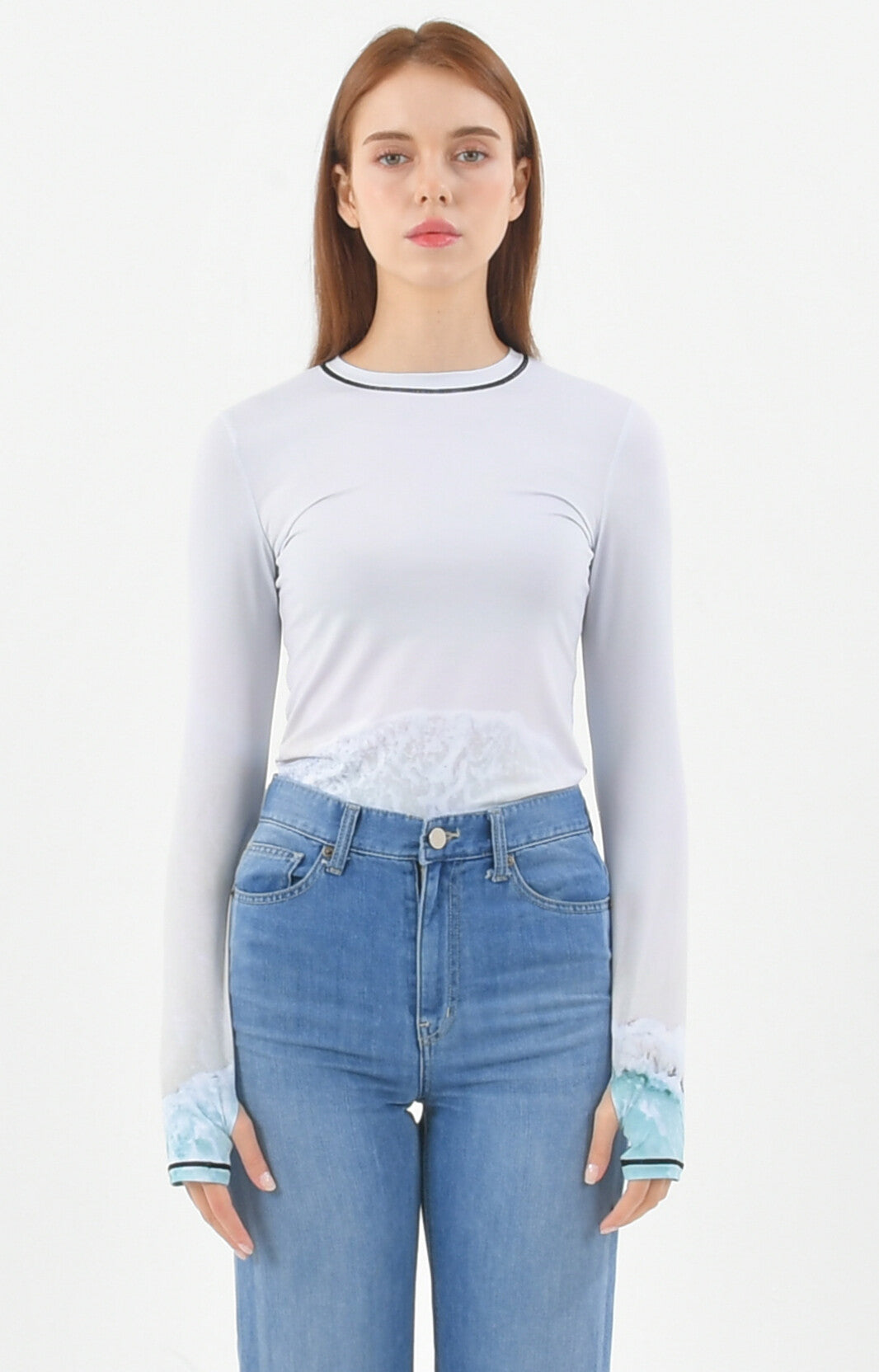 PRINT LONG SLEEVE ROUND T-SHIRT_[WAVE1]