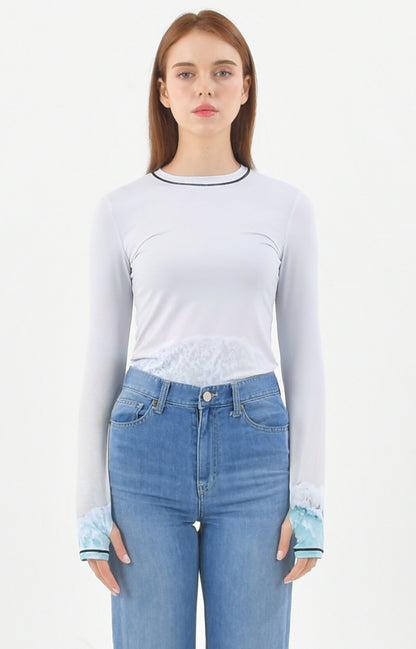 PRINT LONG SLEEVE ROUND T-SHIRT_[WAVE1]
