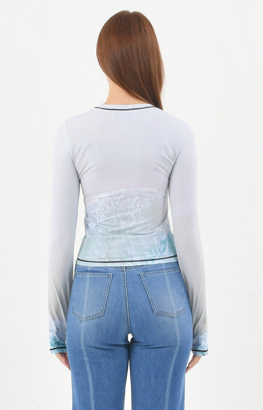 PRINT LONG SLEEVE ROUND T-SHIRT_[WAVE1]