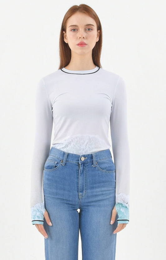 PRINT LONG SLEEVE ROUND T-SHIRT_[WAVE1]