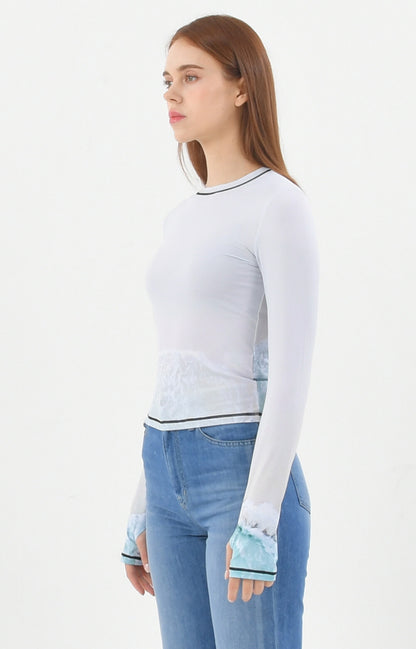 PRINT LONG SLEEVE ROUND T-SHIRT_[WAVE1]