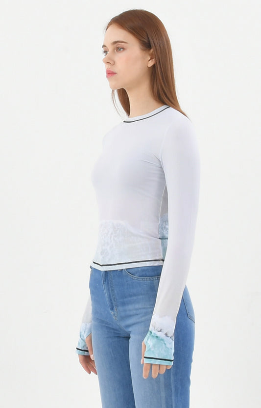 PRINT LONG SLEEVE ROUND T-SHIRT_[WAVE1]