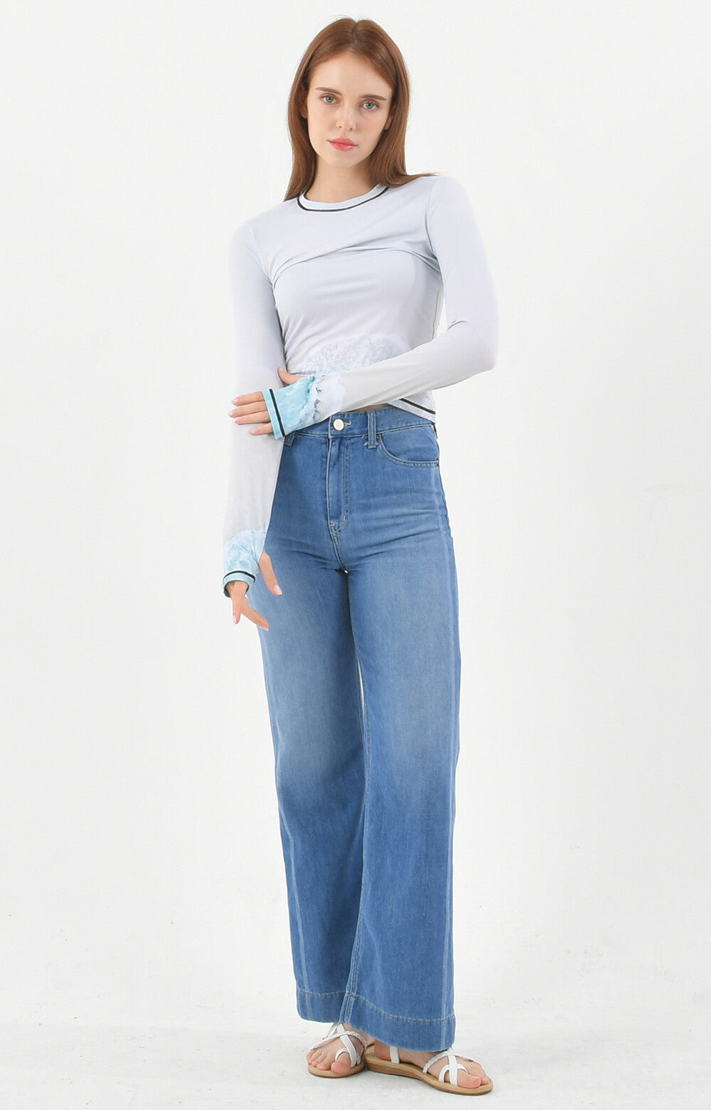PRINT LONG SLEEVE ROUND T-SHIRT_[WAVE1]