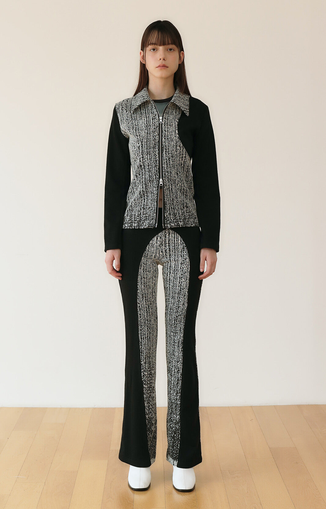 JACQUARD GRADATION TWO WAY JUMPER