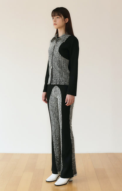 JACQUARD GRADATION TWO WAY JUMPER