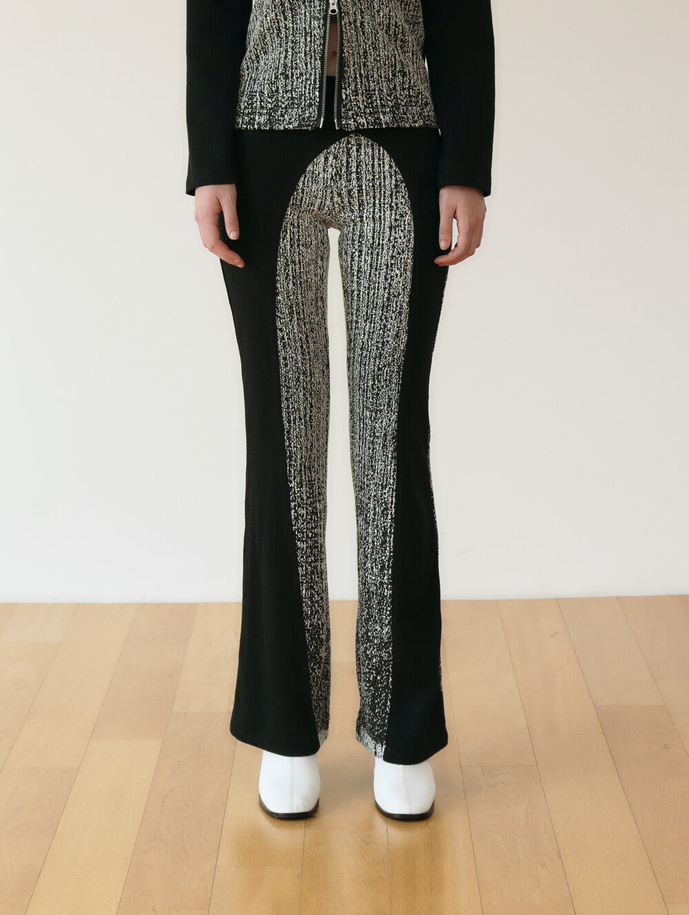 JACQUARD LOW RIZE BANDING PANTS_ SEMI BOOTS CUT