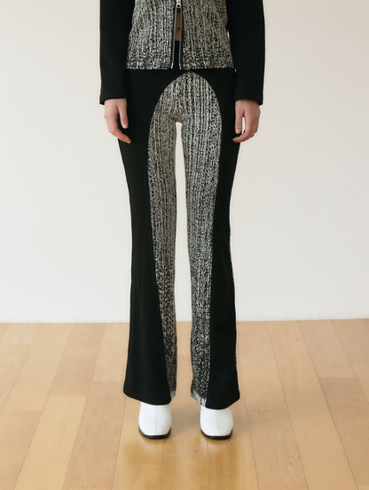 JACQUARD LOW RIZE BANDING PANTS_ SEMI BOOTS CUT