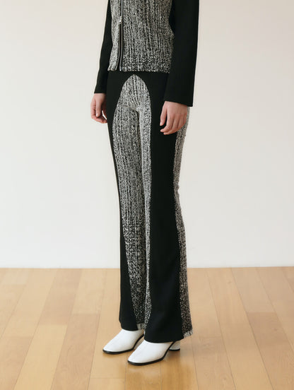 JACQUARD LOW RIZE BANDING PANTS_ SEMI BOOTS CUT
