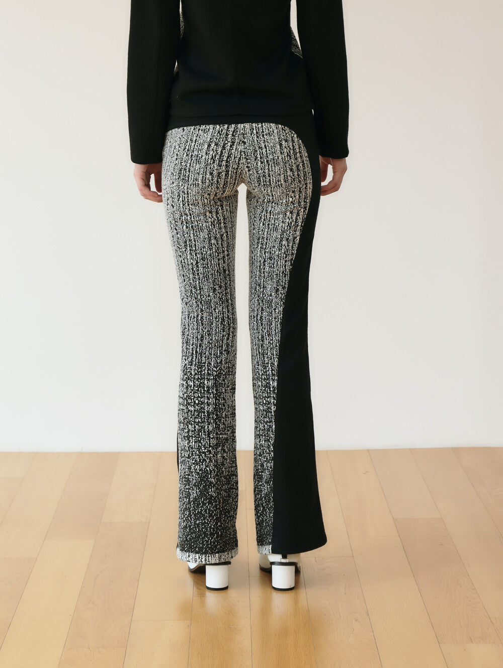 JACQUARD LOW RIZE BANDING PANTS_ SEMI BOOTS CUT