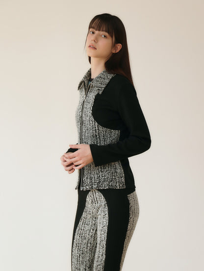 JACQUARD GRADATION TWO WAY JUMPER