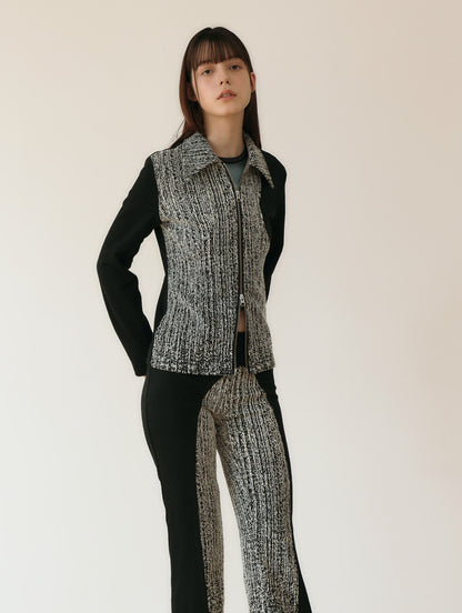 JACQUARD GRADATION TWO WAY JUMPER