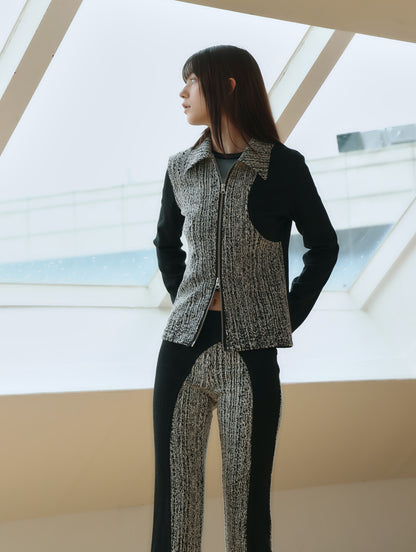 JACQUARD GRADATION TWO WAY JUMPER
