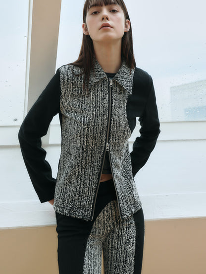 JACQUARD GRADATION TWO WAY JUMPER