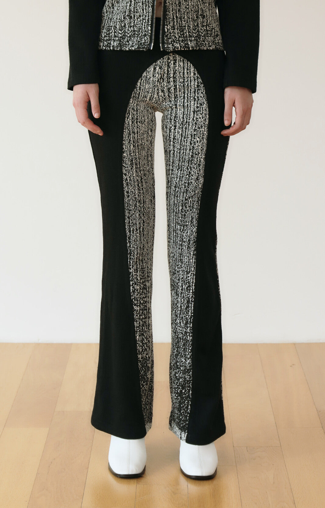 JACQUARD LOW RIZE BANDING PANTS_ SEMI BOOTS CUT