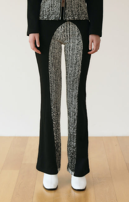 JACQUARD LOW RIZE BANDING PANTS_ SEMI BOOTS CUT
