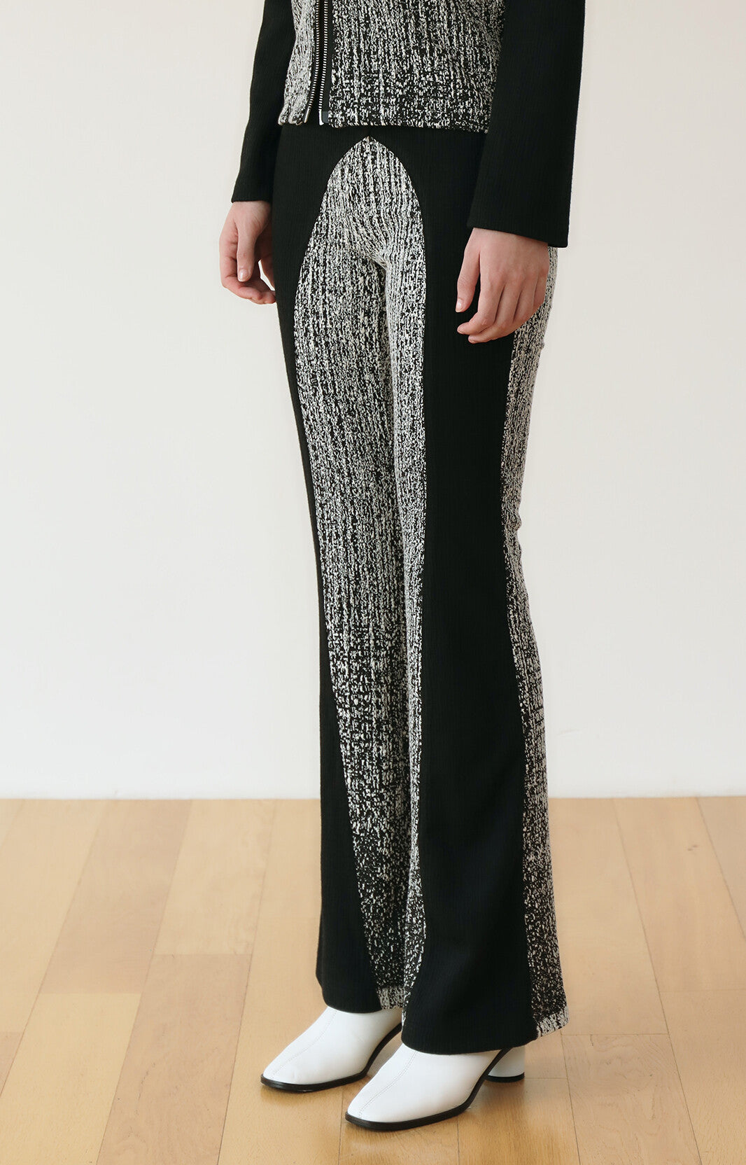 JACQUARD LOW RIZE BANDING PANTS_ SEMI BOOTS CUT