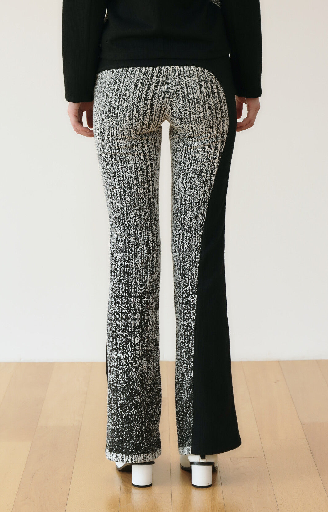JACQUARD LOW RIZE BANDING PANTS_ SEMI BOOTS CUT