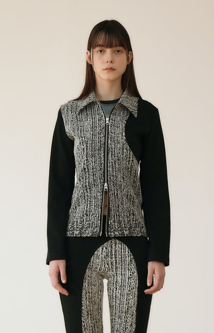 JACQUARD GRADATION TWO WAY JUMPER