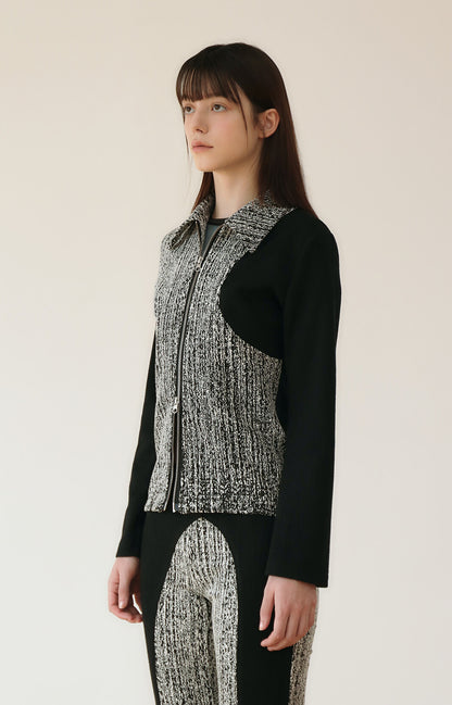 JACQUARD GRADATION TWO WAY JUMPER