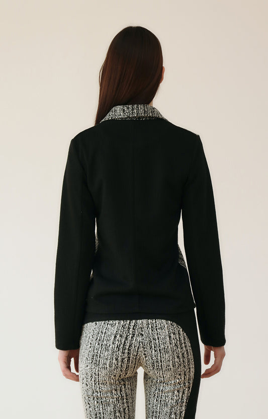 JACQUARD GRADATION TWO WAY JUMPER