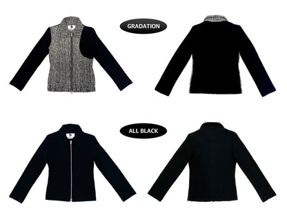 JACQUARD GRADATION TWO WAY JUMPER
