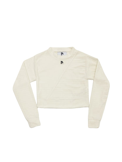 POLAR FLEECE LOGO CROP T-SHIRT