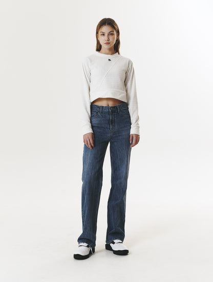 POLAR FLEECE LOGO CROP T-SHIRT