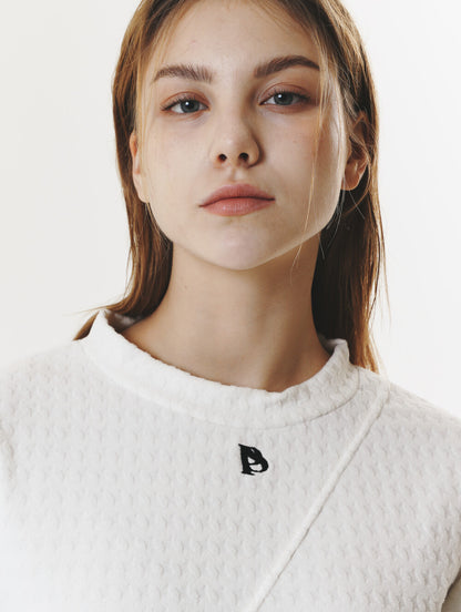 POLAR FLEECE LOGO CROP T-SHIRT