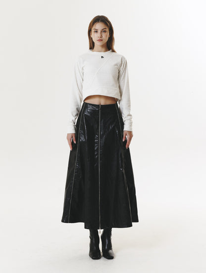 POLAR FLEECE LOGO CROP T-SHIRT