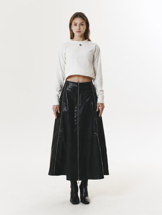POLAR FLEECE LOGO CROP T-SHIRT