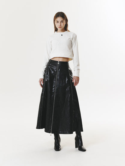 POLAR FLEECE LOGO CROP T-SHIRT