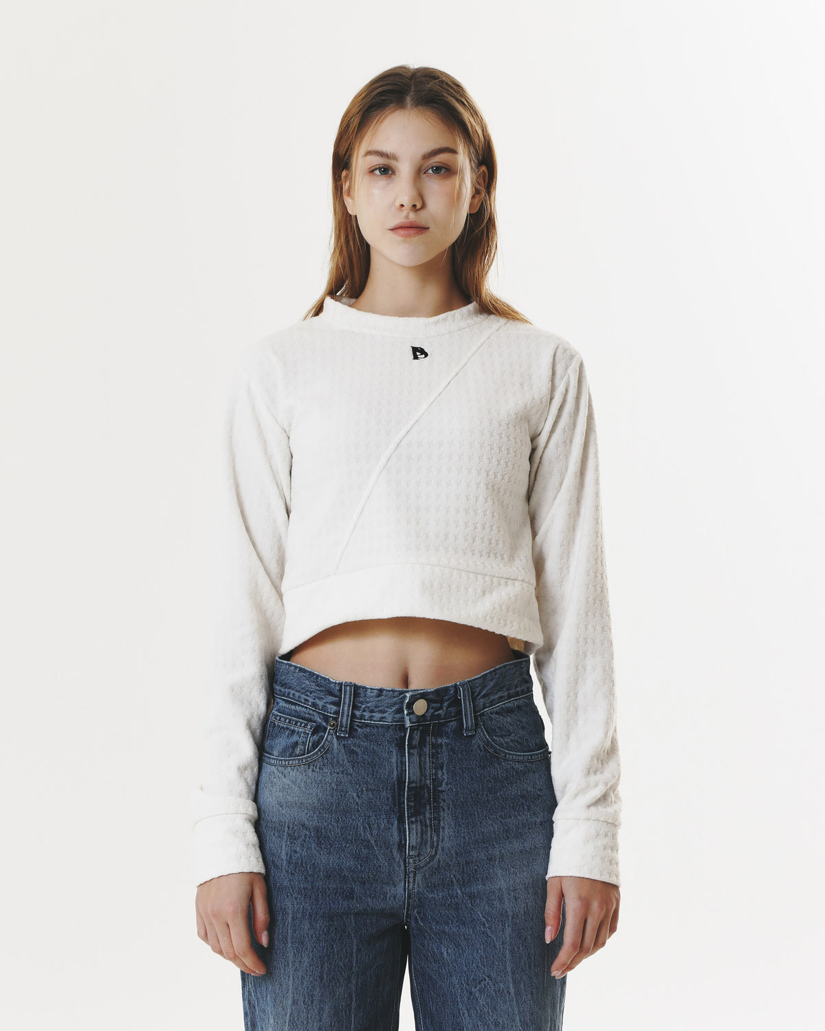 POLAR FLEECE LOGO CROP T-SHIRT