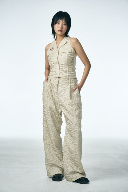 333 SHIRRING SLEEVELESS SHIRT_BE